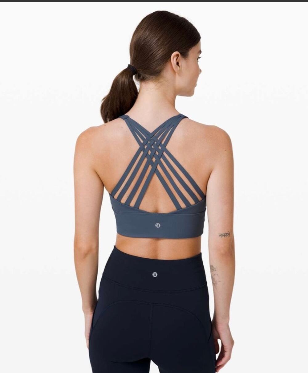 Lululemon Free to be Wild Sports Bra charcoal gray size 8